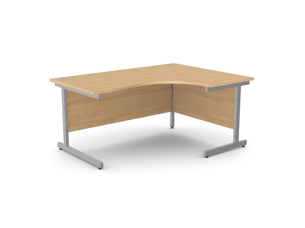 Ashford Metal Leg Crescent Desk