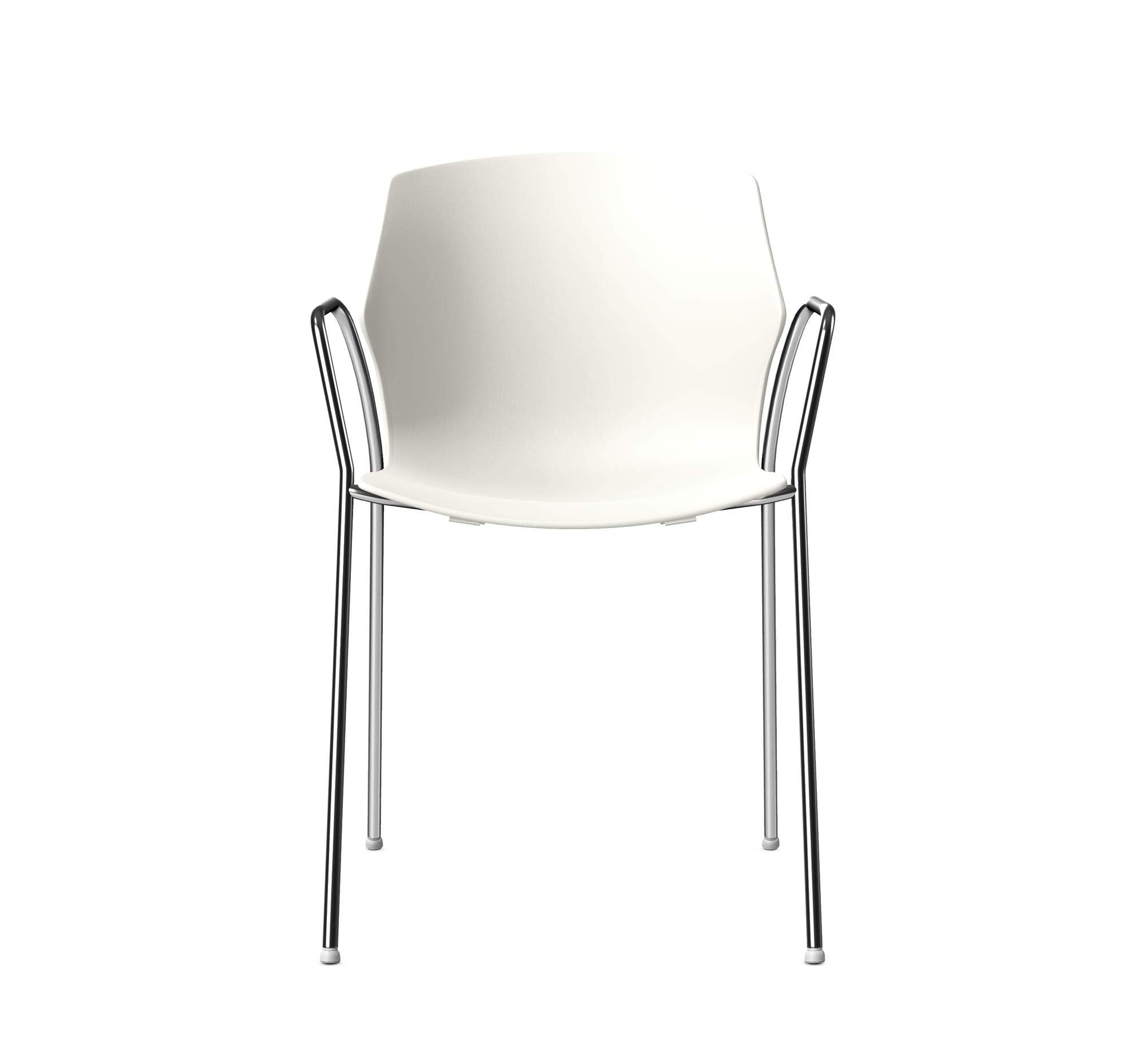 DIFFUSE - Polypropylene Chair With Arms, 4 Metal Legs