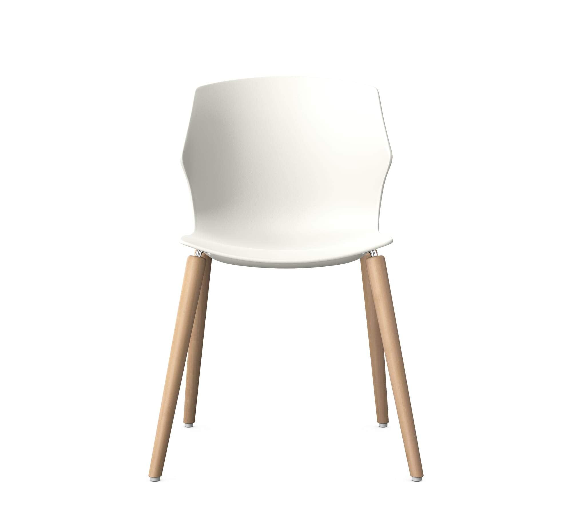 DIFFUSE - Polypropylene Chair, 4 Wooden Legs