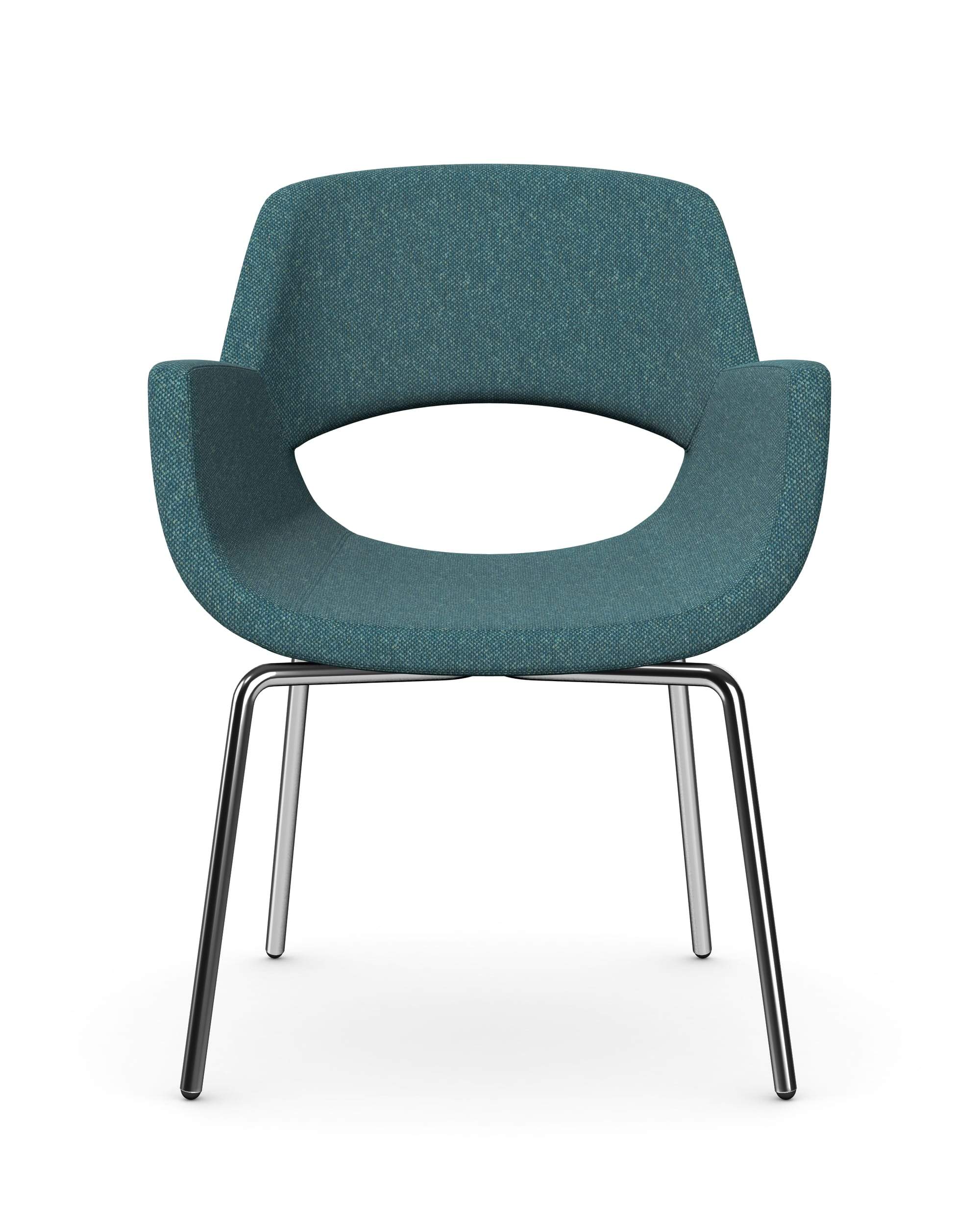 FIELDER - Chair, 4 Metal Legs