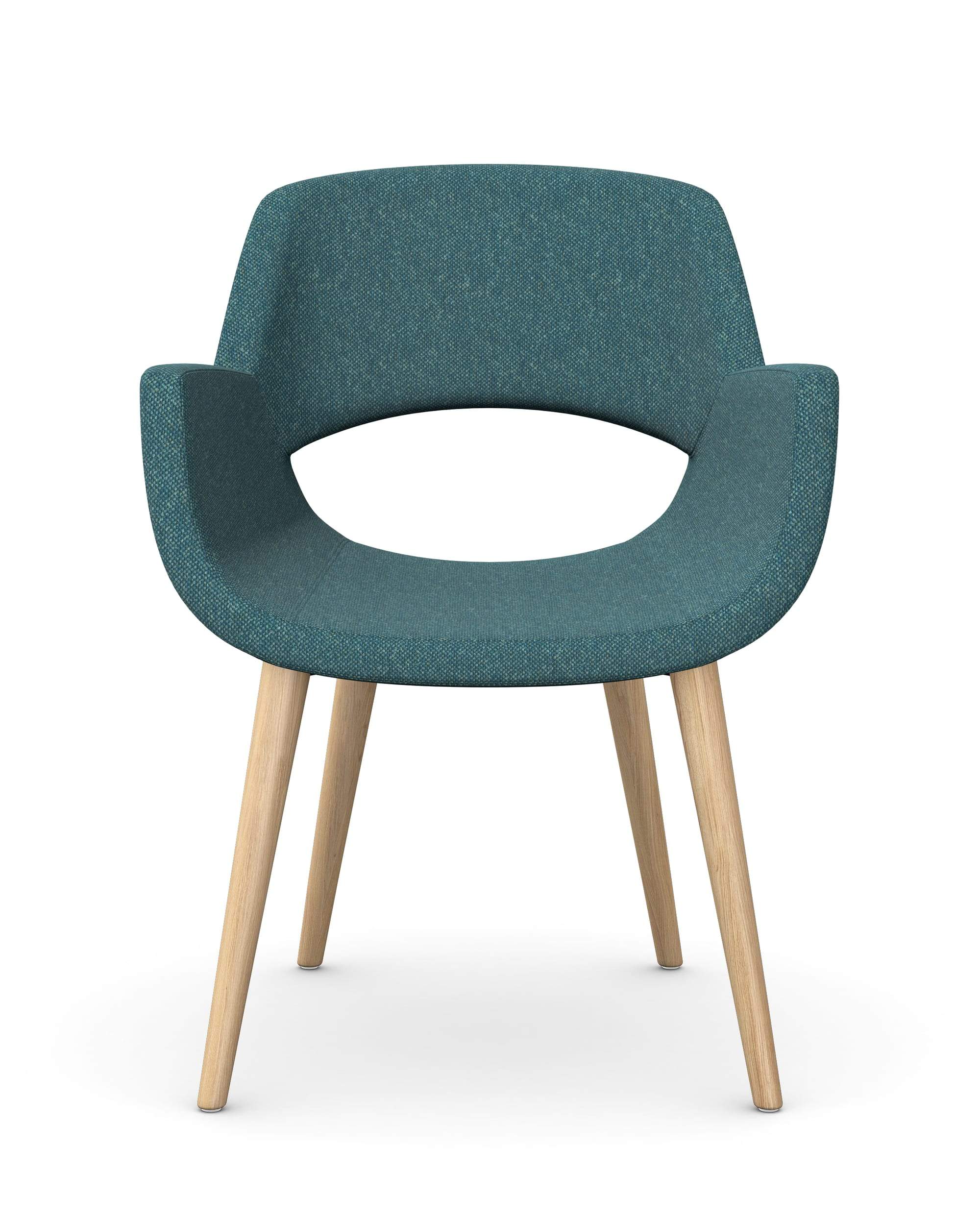 FIELDER - Chair, 4 Wooden Legs