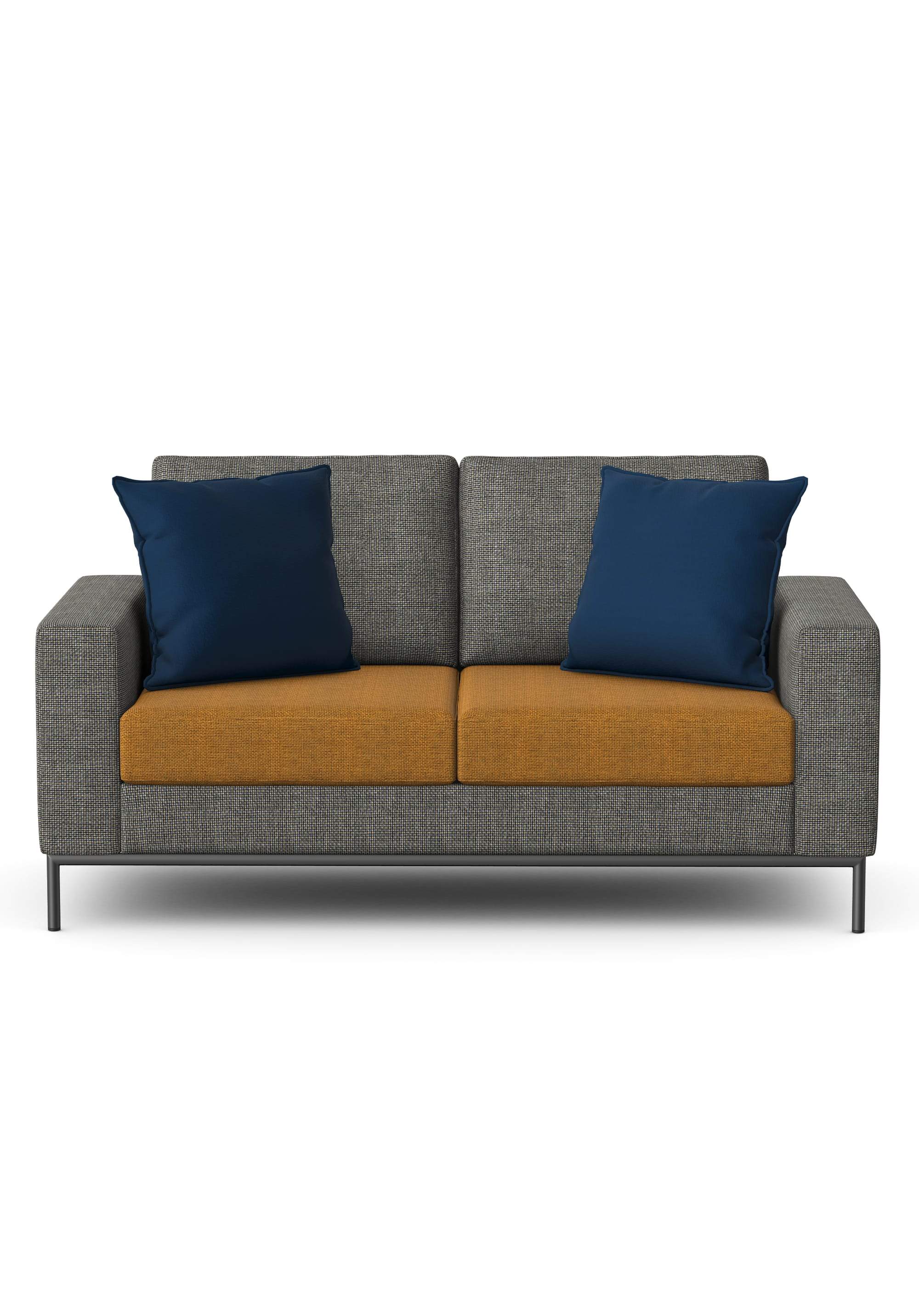 HARRIS - Two Seat Sofa, Metal Base