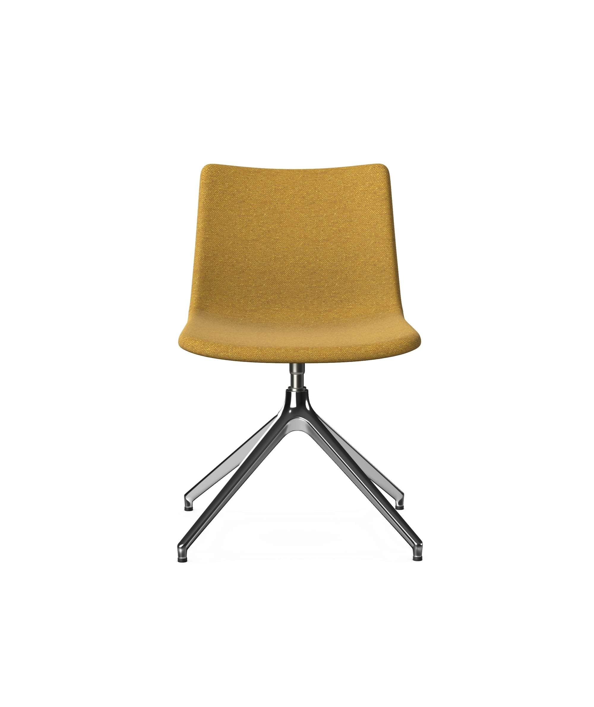 PRIME - Large Upholstered Chair, Pyramidal Aluminium Base