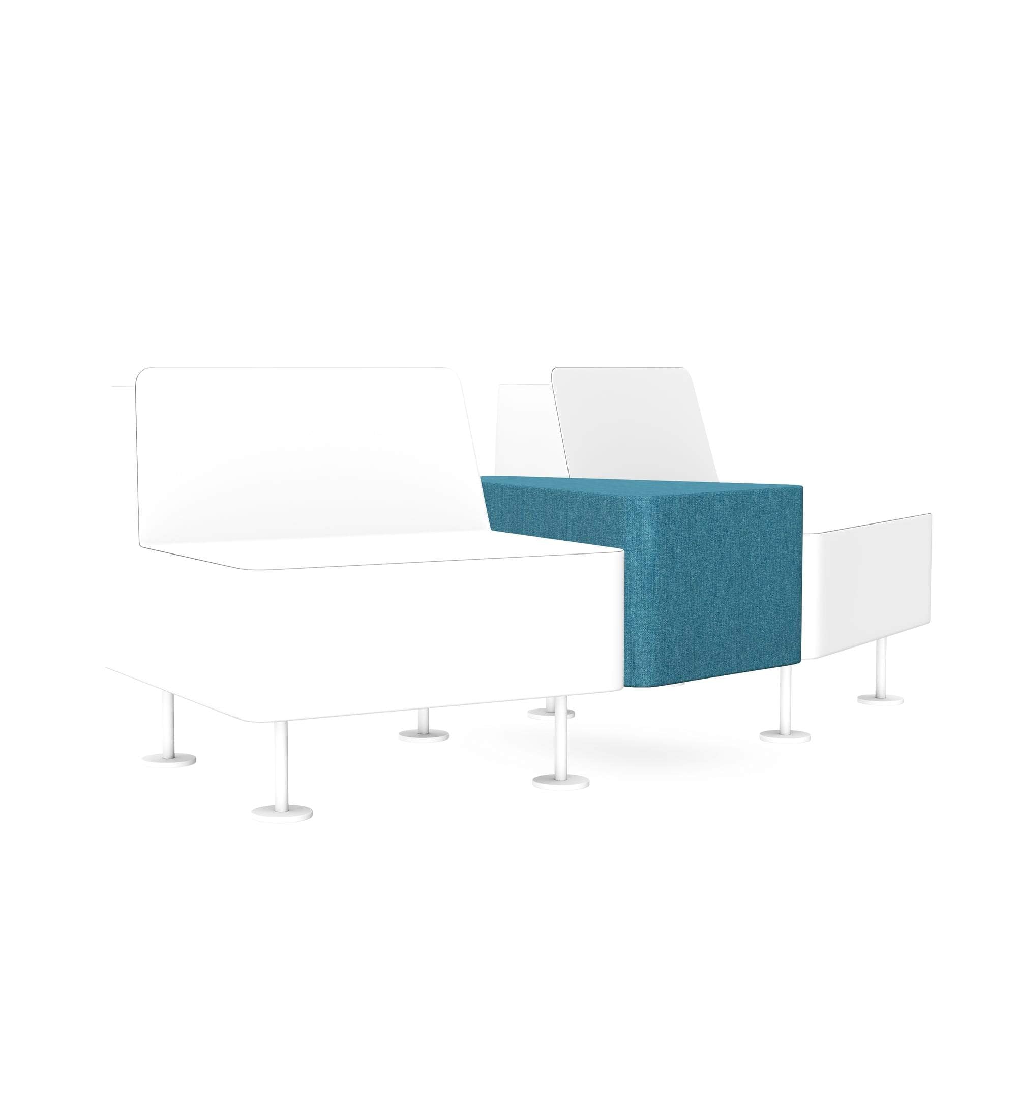 Wall In 30 Degree Armrest Pouffe - Model P1