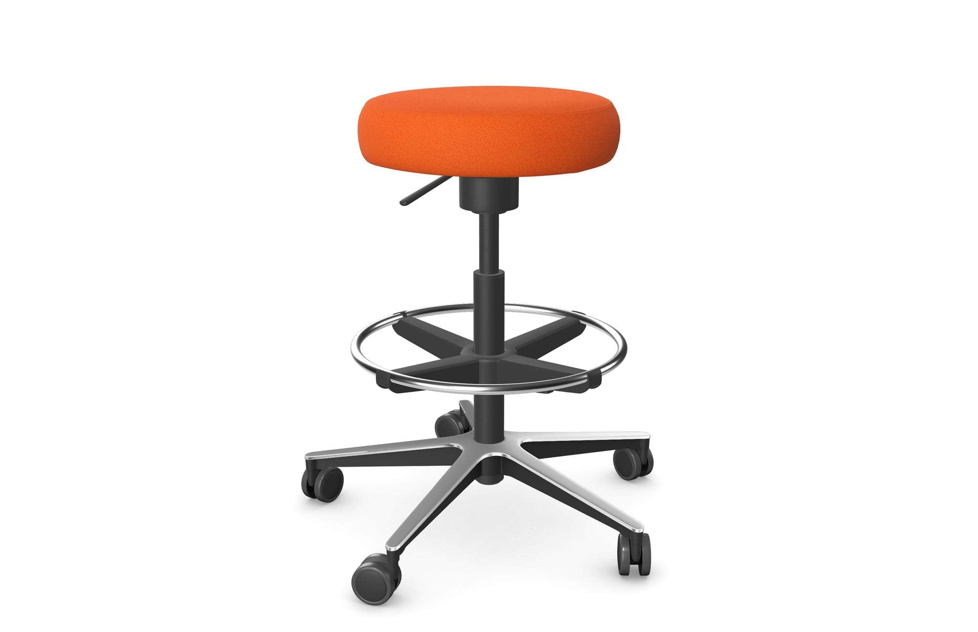 Work Stool 5 Star Aluminium Base